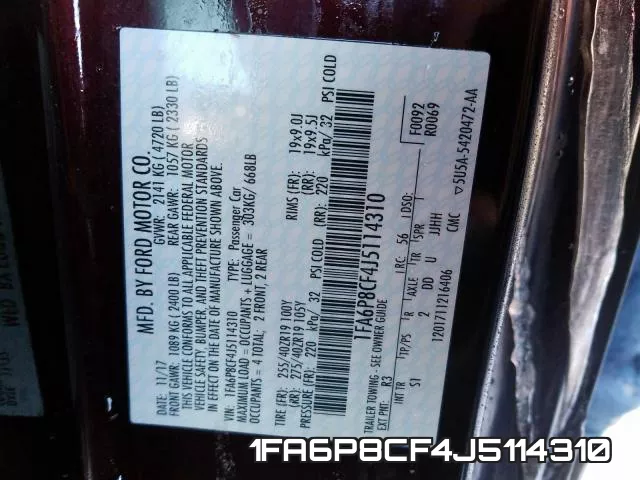 1FA6P8CF4J5114310 фото 2