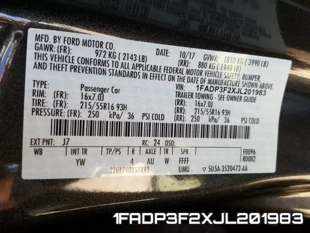 1FADP3F2XJL201983 фото 2