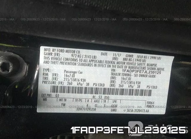 1FADP3FE7JL230125 фото 10