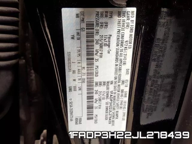 1FADP3H22JL278439 фото 2