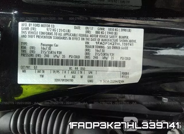 1FADP3K27HL339741 фото 10