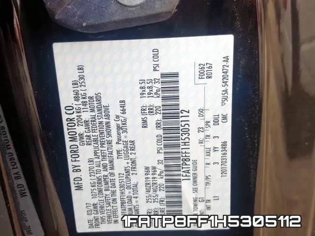 1FATP8FF1H5305112 фото 2