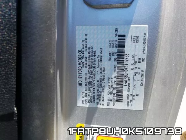 1FATP8UH0K5109738 фото 2