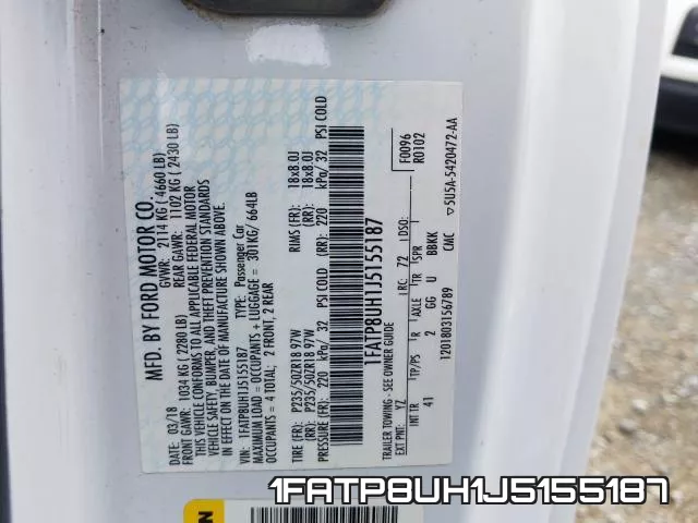 1FATP8UH1J5155187 фото 2