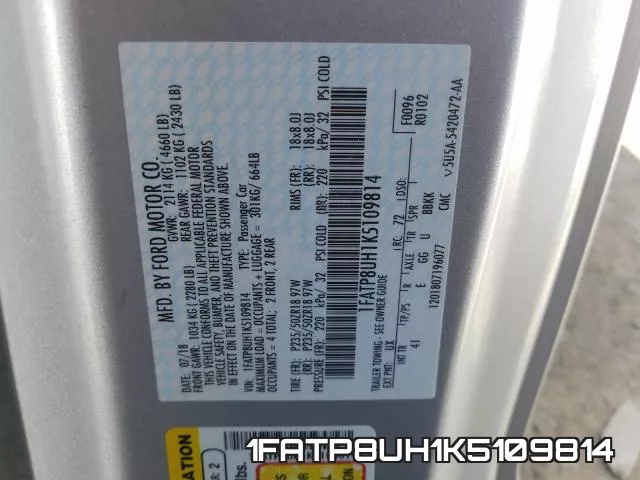 1FATP8UH1K5109814 фото 2