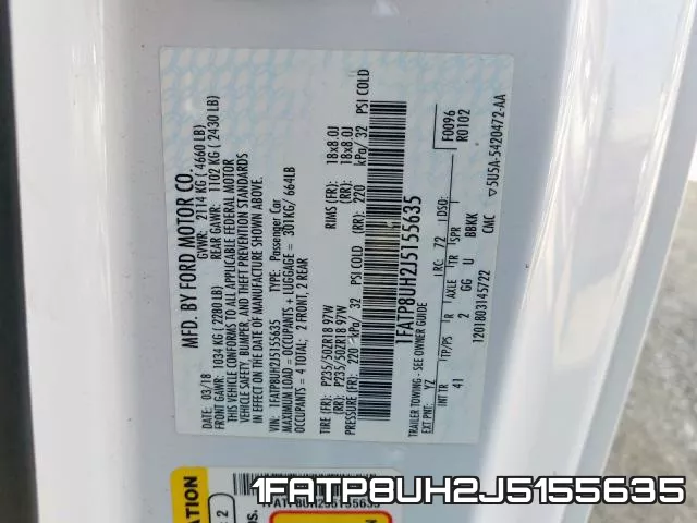 1FATP8UH2J5155635 фото 2