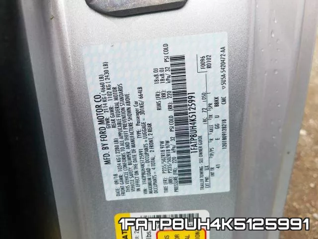1FATP8UH4K5125991 фото 2
