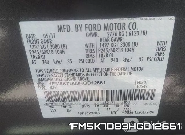 1FM5K7D83HGD12661 фото 10