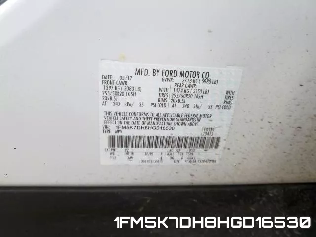 1FM5K7DH8HGD16530 фото 2