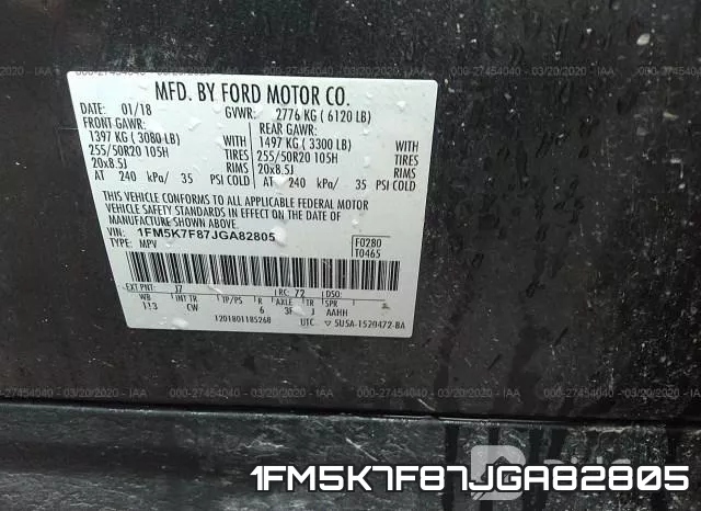 1FM5K7F87JGA82805 фото 10