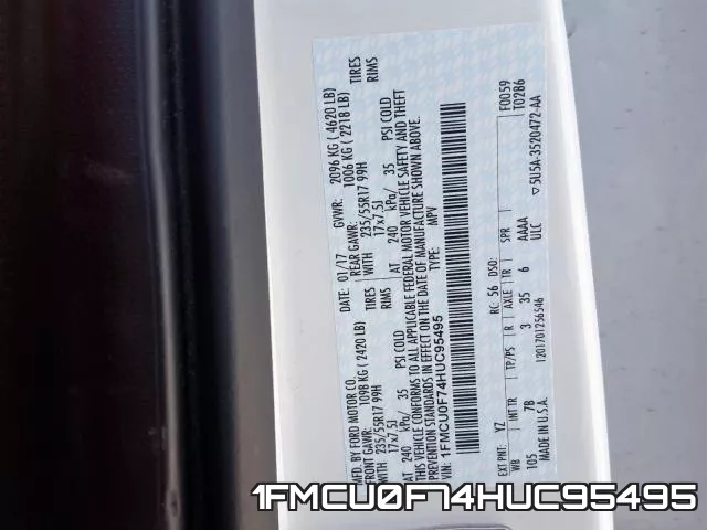 1FMCU0F74HUC95495 фото 2