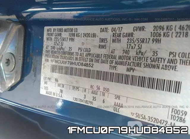 1FMCU0F79HUD84852 фото 10