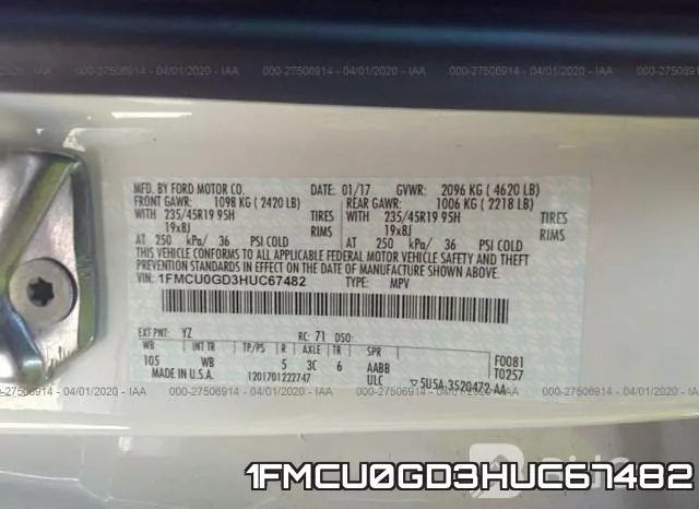 1FMCU0GD3HUC67482 фото 10