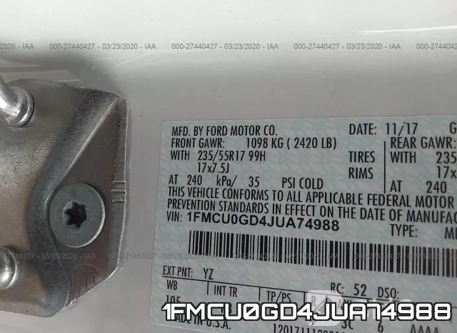 1FMCU0GD4JUA74988 фото 10