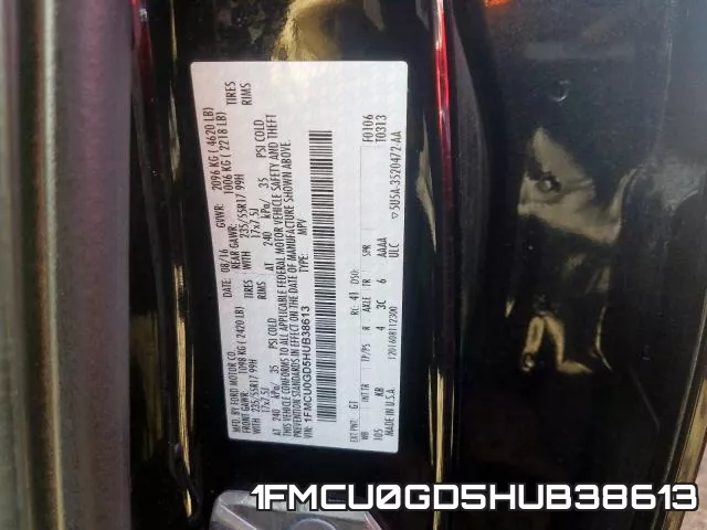 1FMCU0GD5HUB38613 фото 2