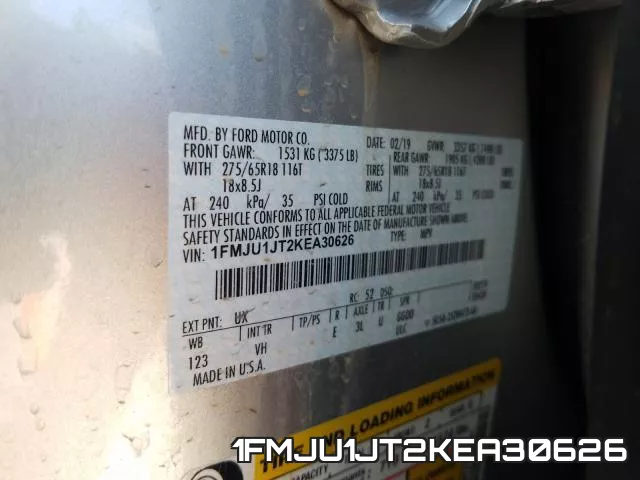 1FMJU1JT2KEA30626 фото 2
