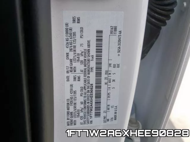 1FT7W2A6XHEE90828 фото 2