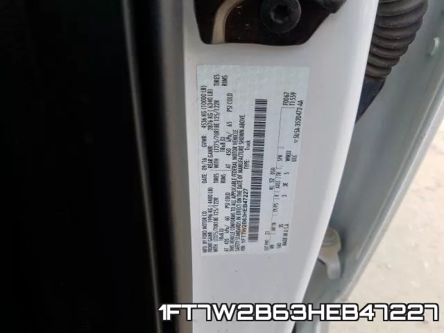 1FT7W2B63HEB47227 фото 2