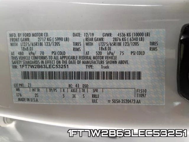 1FT7W2B63LEC53251 фото 2