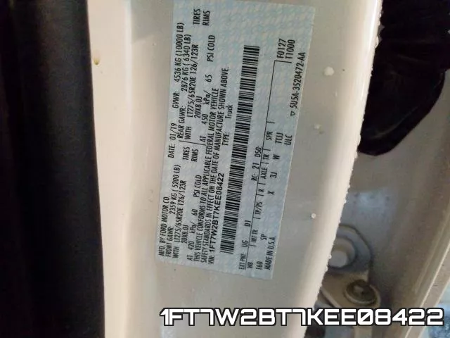 1FT7W2BT7KEE08422 фото 2