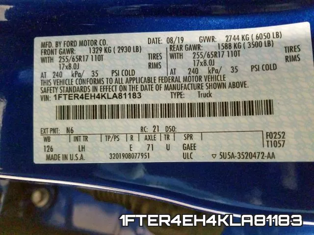 1FTER4EH4KLA81183 фото 2