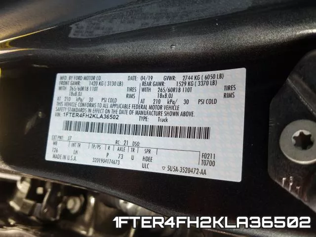 1FTER4FH2KLA36502 фото 2