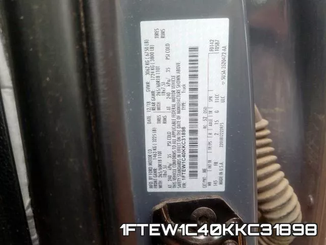 1FTEW1C40KKC31898 фото 2