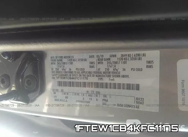 1FTEW1CB4KFC11175 фото 10