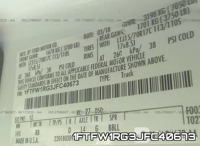 1FTFW1RG3JFC40673 фото 10
