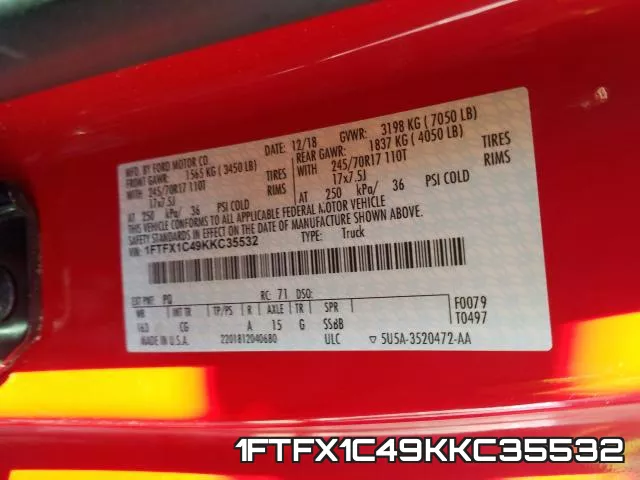 1FTFX1C49KKC35532 фото 2