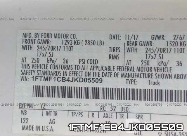 1FTMF1CB4JKD05509 фото 10