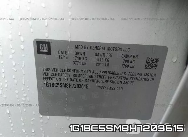 1G1BC5SM8H7203615 фото 10