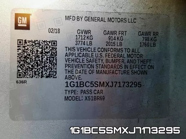 1G1BC5SMXJ7173295 фото 2