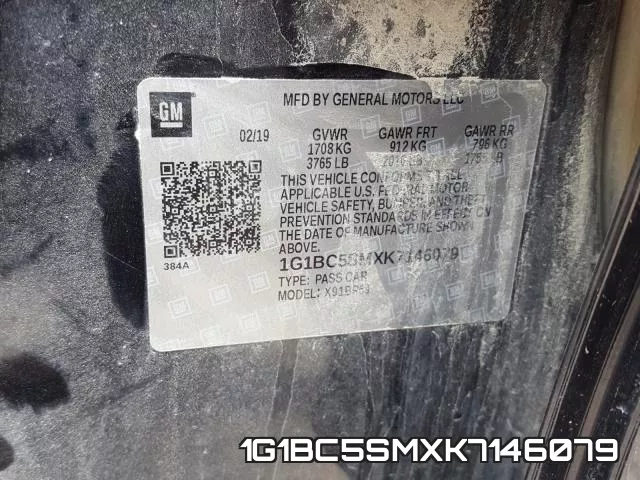 1G1BC5SMXK7146079 фото 2