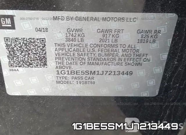 1G1BE5SM1J7213449 фото 10