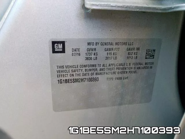 1G1BE5SM2H7100393 фото 2
