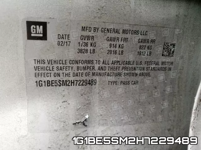 1G1BE5SM2H7229489 фото 2