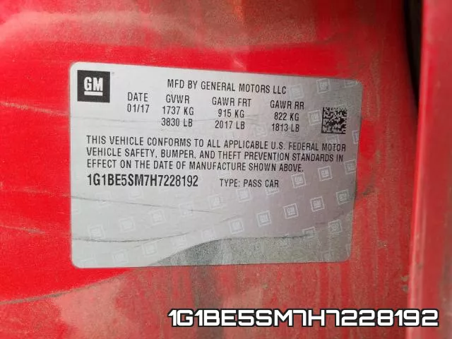 1G1BE5SM7H7228192 фото 2