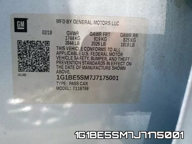 1G1BE5SM7J7175001 фото 2