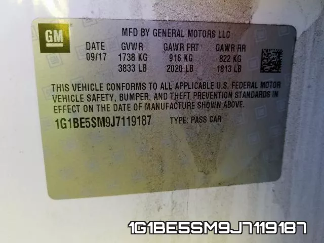 1G1BE5SM9J7119187 фото 2