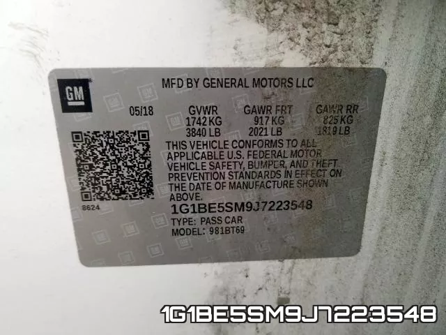 1G1BE5SM9J7223548 фото 2