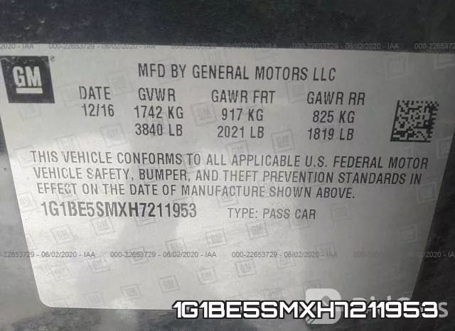 1G1BE5SMXH7211953 фото 10