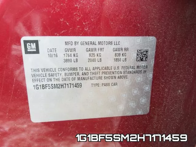 1G1BF5SM2H7171459 фото 2