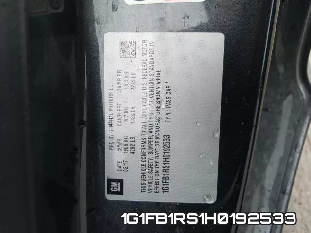 1G1FB1RS1H0192533 фото 2