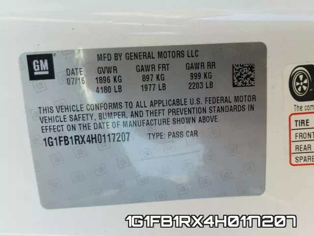 1G1FB1RX4H0117207 фото 2