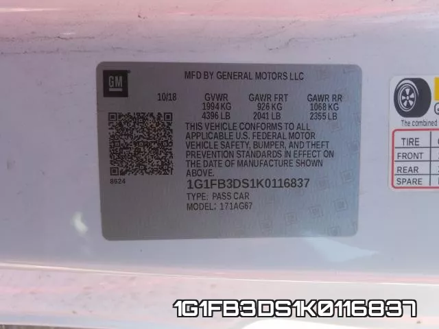 1G1FB3DS1K0116837 фото 2