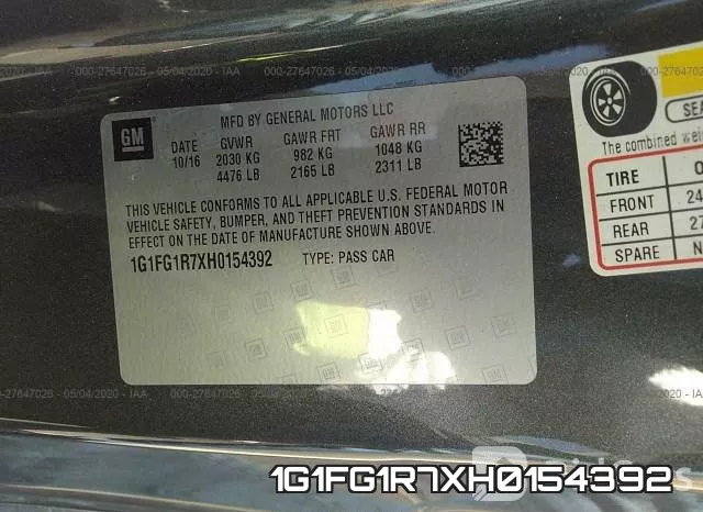 1G1FG1R7XH0154392 фото 10