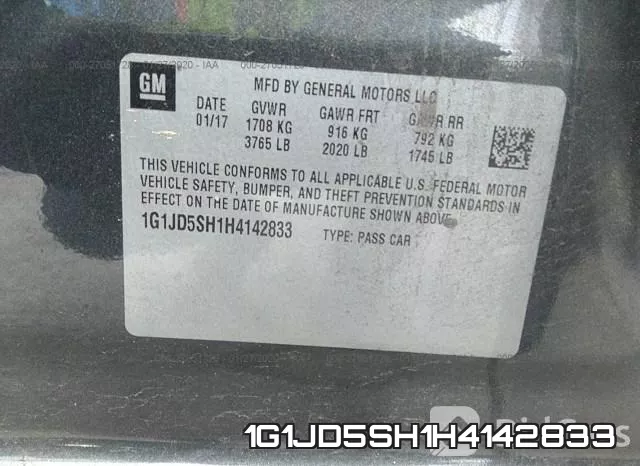 1G1JD5SH1H4142833 фото 10