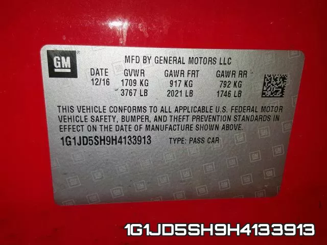 1G1JD5SH9H4133913 фото 2