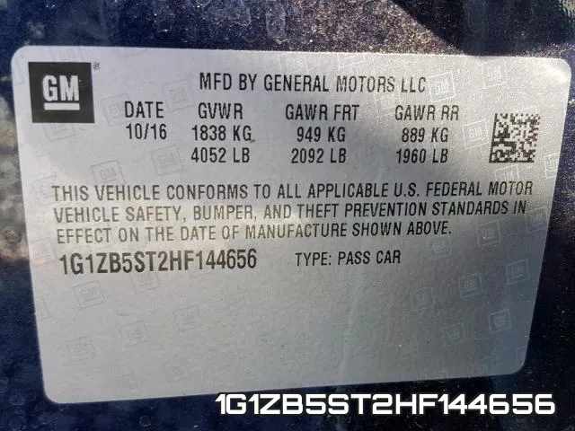 1G1ZB5ST2HF144656 фото 2